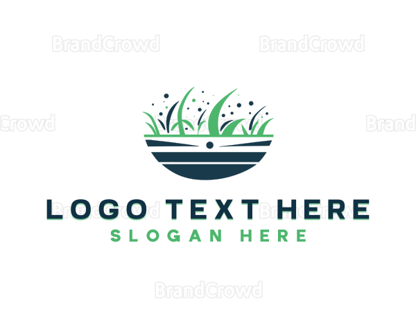 Lawn Grass Gardening Logo