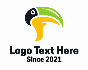 Message - Tropical Bird Chat Bubble logo design
