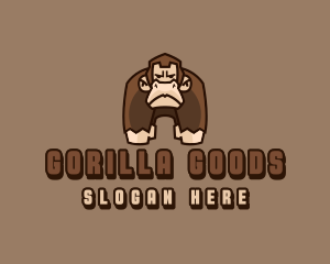 Grumpy Gamer Gorilla logo design