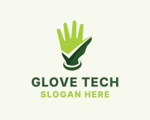 Glove - Hand Sanitizer Check logo design