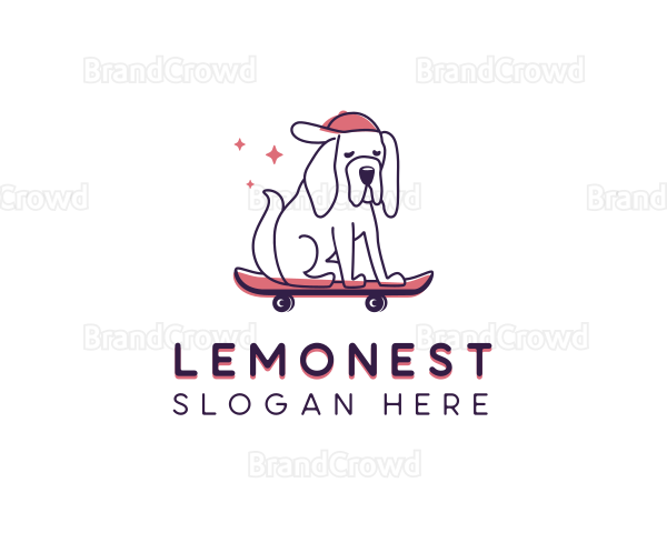 Skateboard Pet Dog Logo