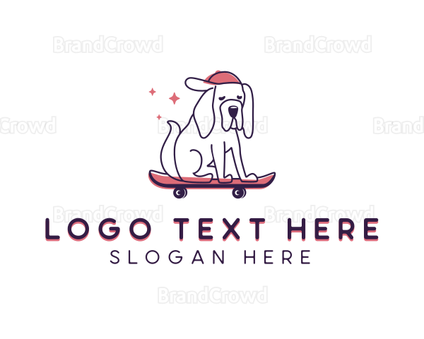 Skateboard Pet Dog Logo