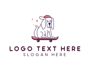 Skateboard Pet Dog Logo