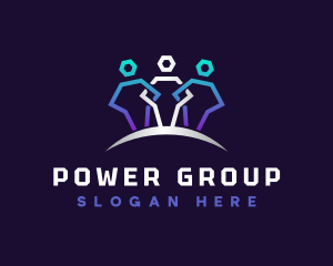 Group - People Unity Foundation logo design
