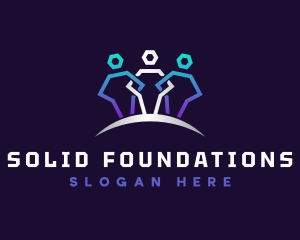 Social - People Unity Foundation logo design