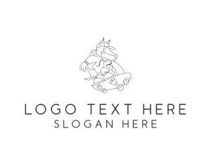 Dobermann - Dog Pet Skateboard logo design