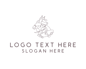 Dog Pet Skateboard Logo