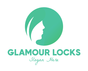 Wig - Leaf Woman Hair logo design