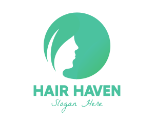 Hair - Leaf Woman Hair logo design