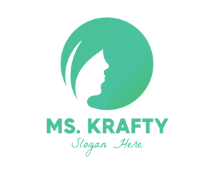 Facial Care - Leaf Woman Hair logo design