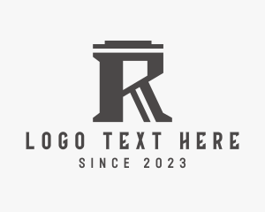 Gray - Industrial Letter R Company logo design