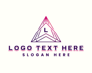 Investor - Geometric Triangle Pyramid logo design