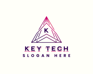 Geometric Triangle Pyramid logo design