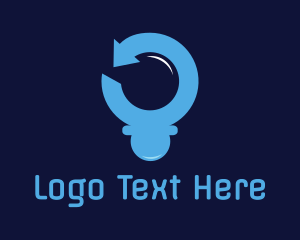 Lens - Blue Arrow Reverse logo design