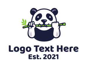 Bamboo - Panda Bamboo Mascot logo design