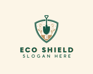 Plant Landscaping Shovel logo design