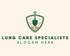 Plant Landscaping Shovel logo design