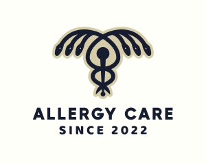 Allergist - Medical Snake Caduceus logo design