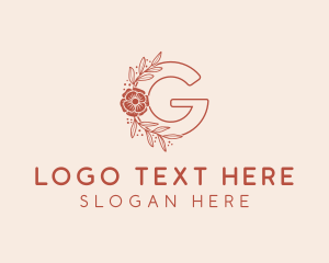 Garden Flower Letter G logo design