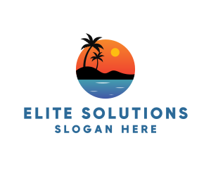 Vacation - Sunset Beach Resort logo design