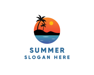 Sunset Beach Resort logo design