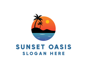 Sunset Beach Resort logo design