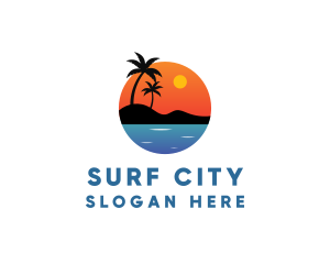 Sunset Beach Resort logo design