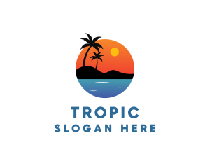 Sunset Beach Resort logo design