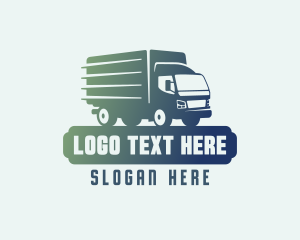 Semi Trailer - Gradient Truck Delivery logo design