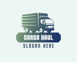 Gradient Truck Delivery logo design