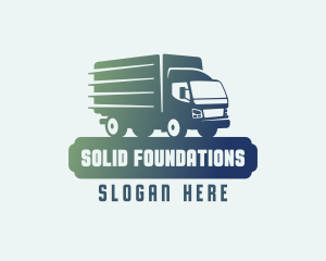 Trucker - Gradient Truck Delivery logo design