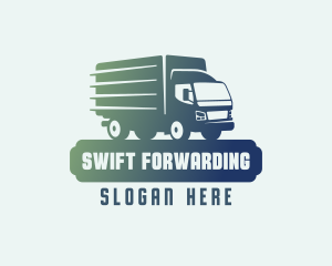 Gradient Truck Delivery logo design