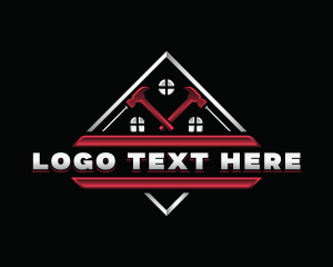 Roofing - Hammer Builder Contractor logo design