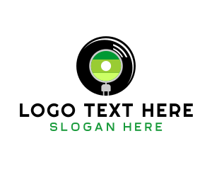 Audio Technician - Record Music Vinyl logo design