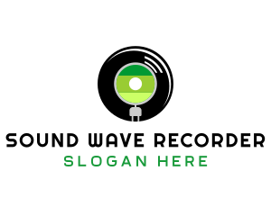 Record Music Vinyl logo design