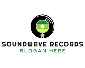 Record Music Vinyl logo design