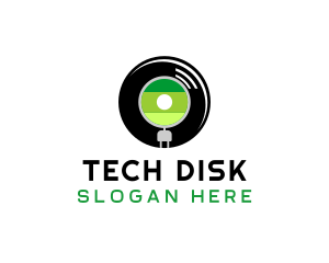 Disk - Record Music Vinyl logo design