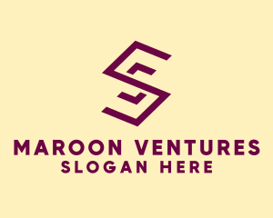 Maroon - Simple Geometric Brand Letter S logo design