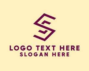 Maroon - Geoemetric Letter S logo design