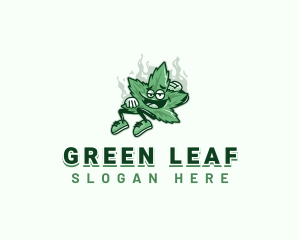 Weed Cannabis Smoke logo design