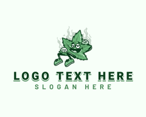 Leaf - Weed Cannabis Smoke logo design
