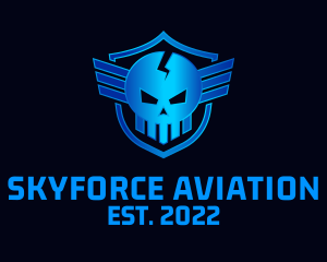 Airforce - Skull Shield Airforce logo design