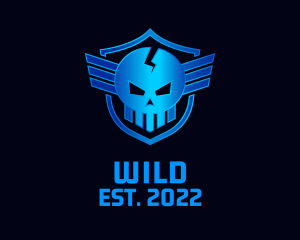 Undead - Skull Shield Airforce logo design