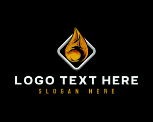 Gas - Fire Flame Heat logo design