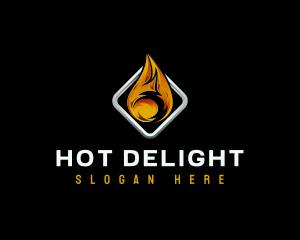 Fire Flame Heat logo design