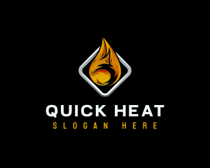 Fire Flame Heat logo design