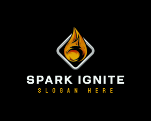 Fire Flame Heat logo design