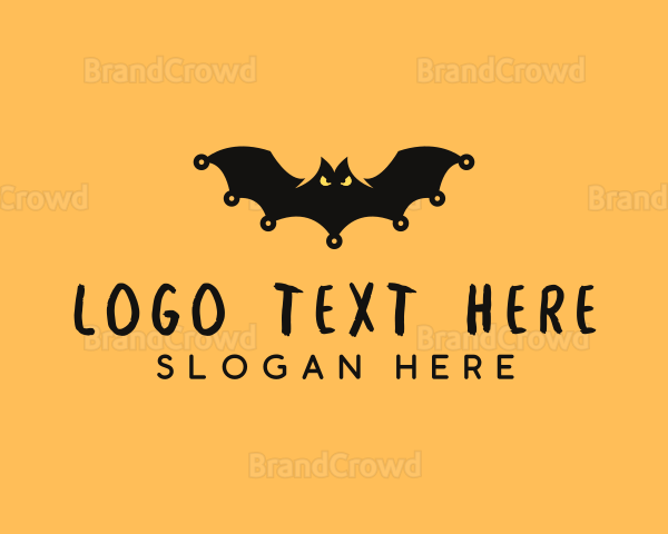 Spooky Halloween Bat Logo