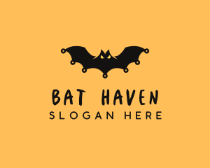 Bat - Spooky Halloween Bat logo design