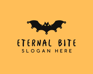 Spooky Halloween Bat logo design